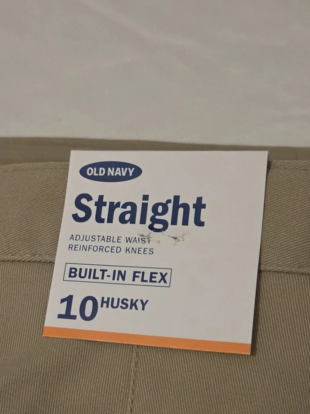 Old Navy Boys's Straight Husky Khaki  Pants